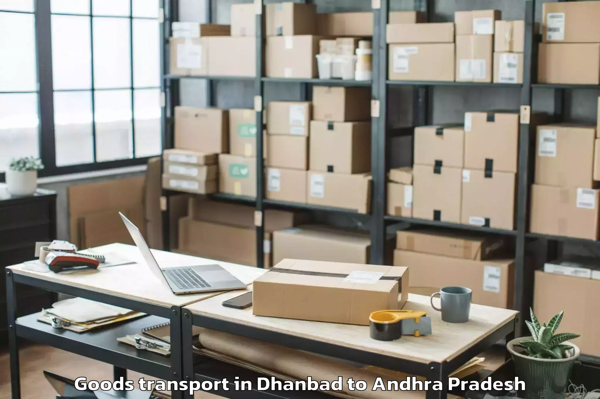 Dhanbad to Yaddanapudi Goods Transport Booking